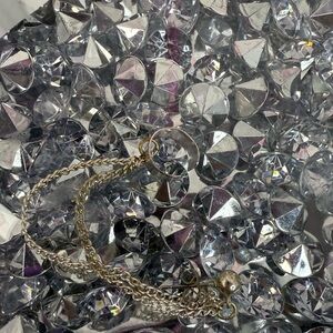 Silver Cuffed Earring Chain Accessory - Silver Color